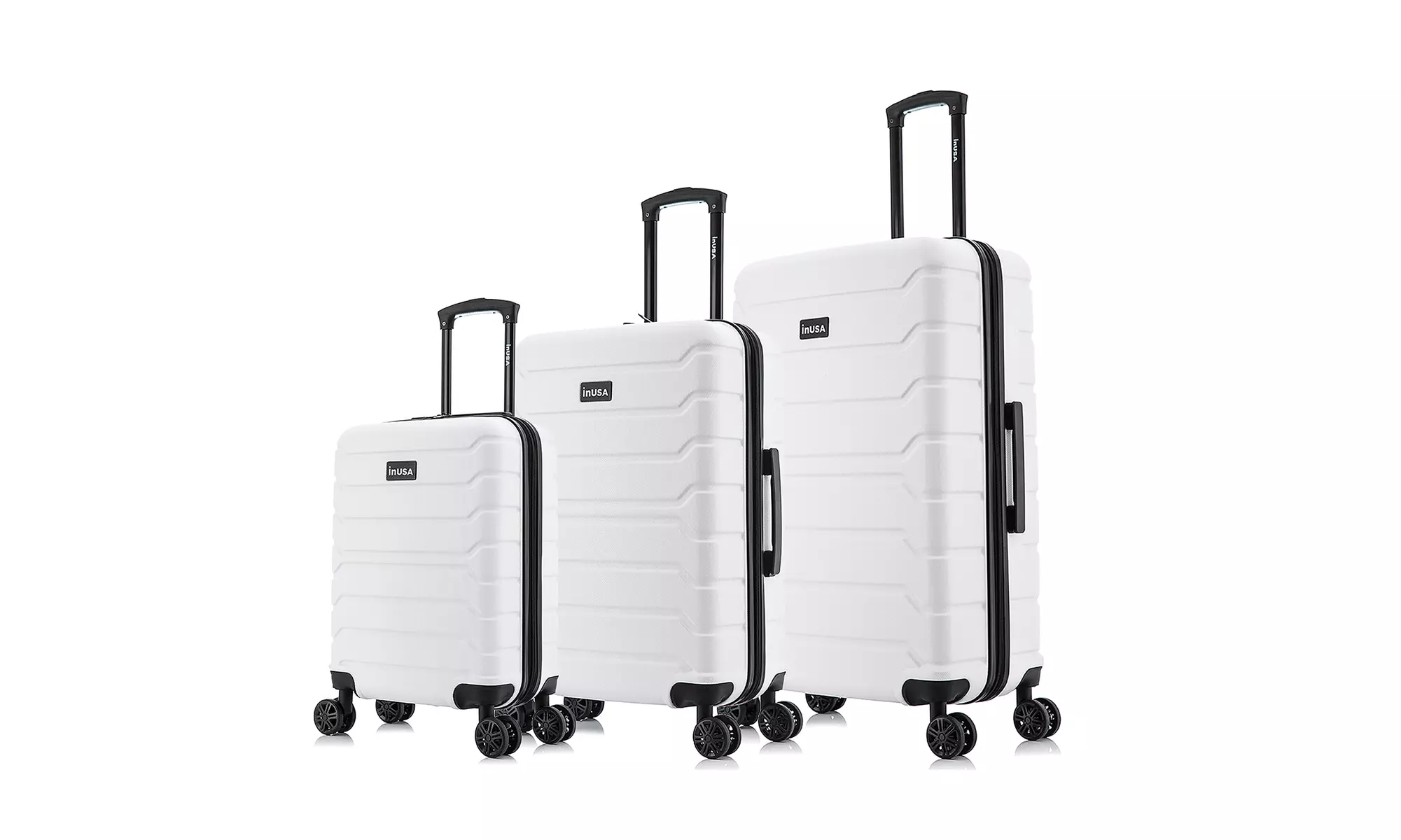 3-Piece InUSA Trend Lightweight Hardside Spinner Luggage Set 20"/24"/28"
