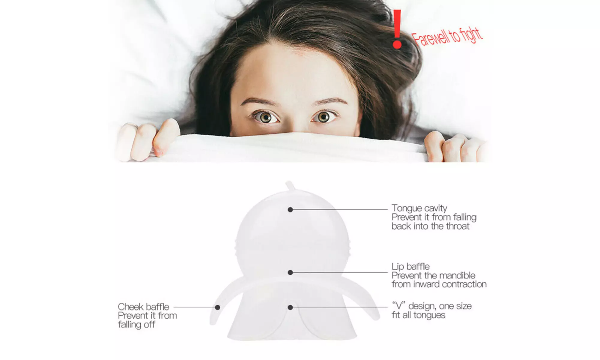 Anti Snoring Tongue Device Sleep Apnea Aid Night Stop Snore Sleeve(1- 2pcs)