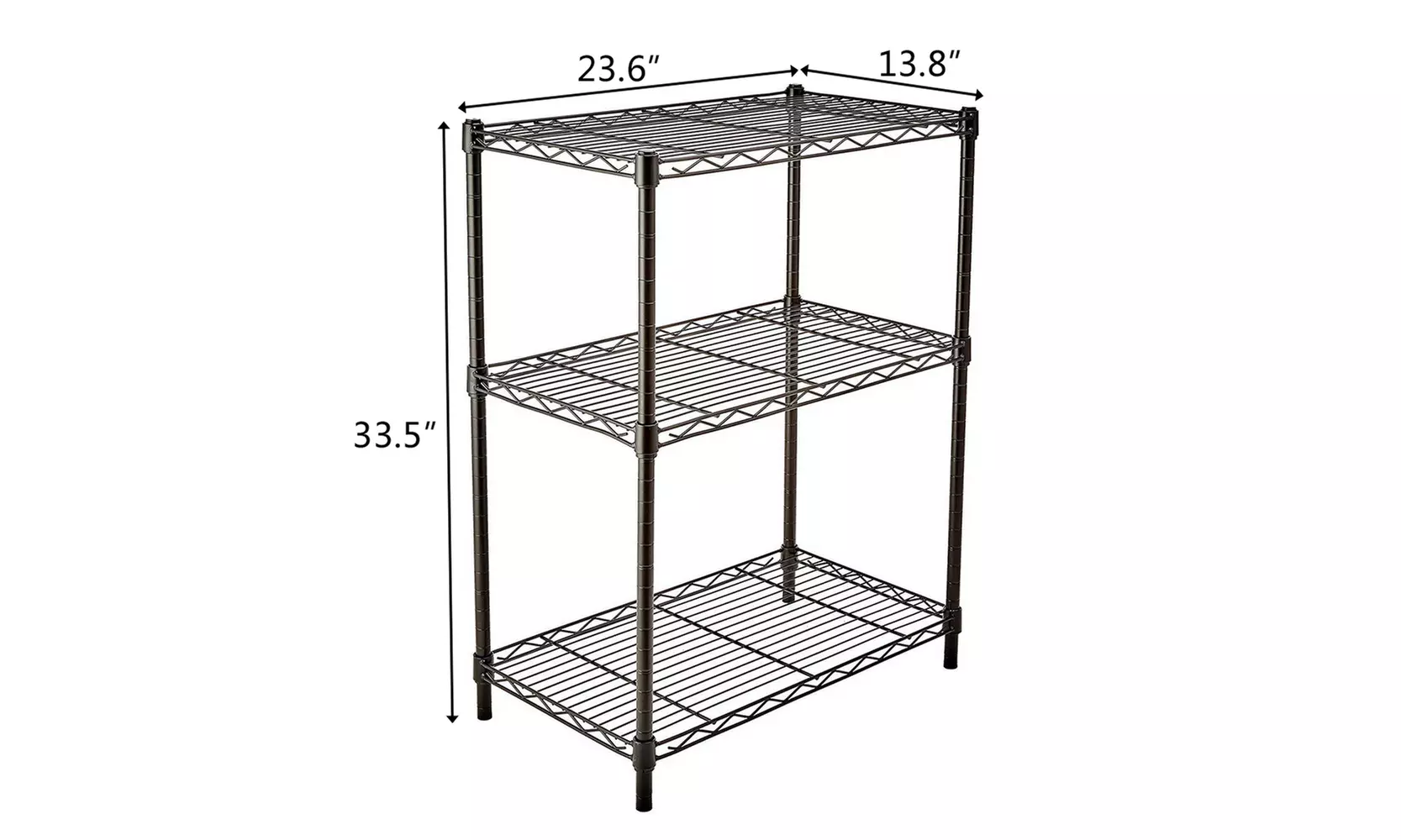 3/4/5-Tier Commercial Chrome Shelving Rack Adjustable Shelf Storage