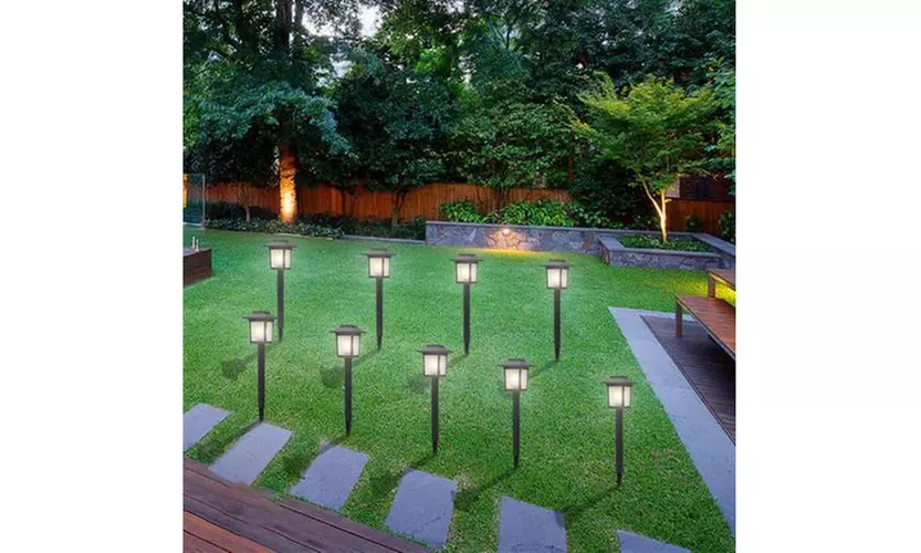 6 Pack Solar Spotlight Outdoor Landscape Lighting - Primary Image