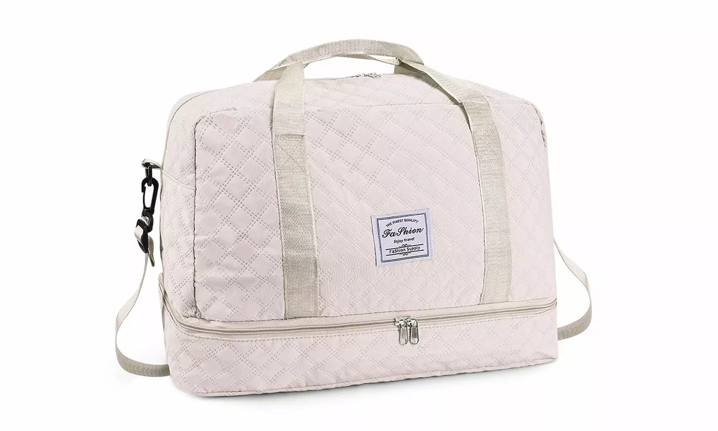 Travel Duffel Bag Weekender Bags Carry On Overnight Bag with Shoe Compartment