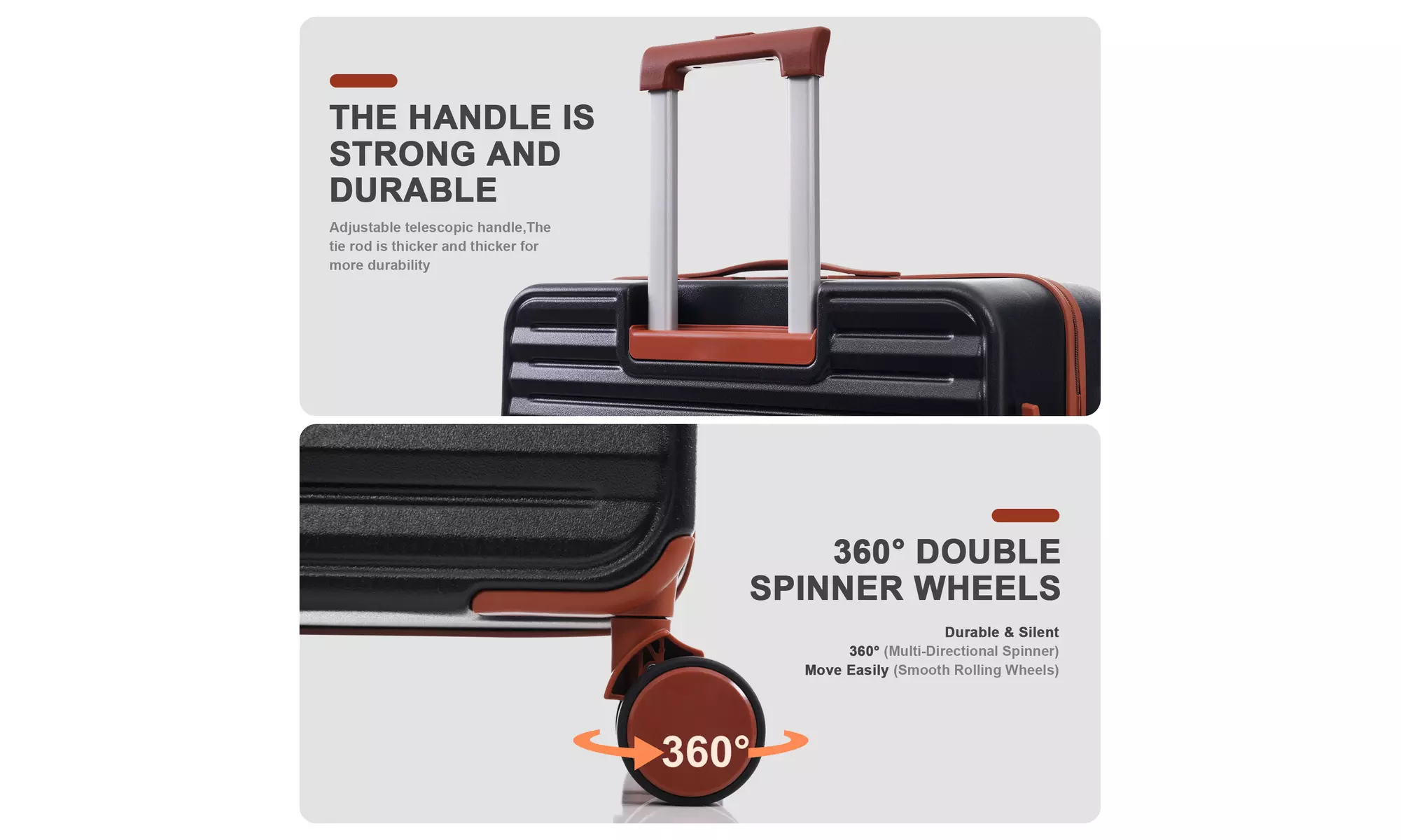3 Piece Sets,20/24/28", 20 "24" with front pocket,Hard Shell Luggage