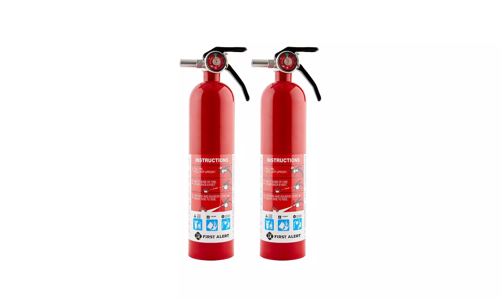 First Alert HOME1 ABC 2.5 Pound Rechargeable Fire Extinguisher-HOME (2 PACK) - Primary Image