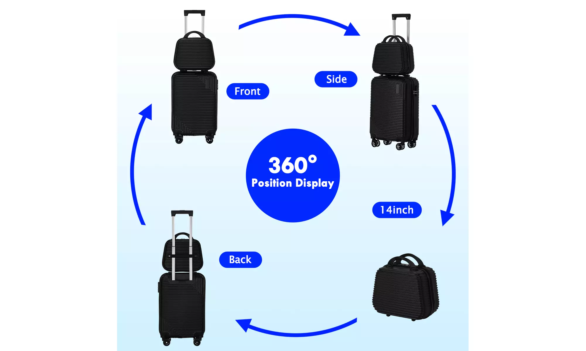 Dual Spinner Hard-Sided Carry-On Two-Piece Luggage Set