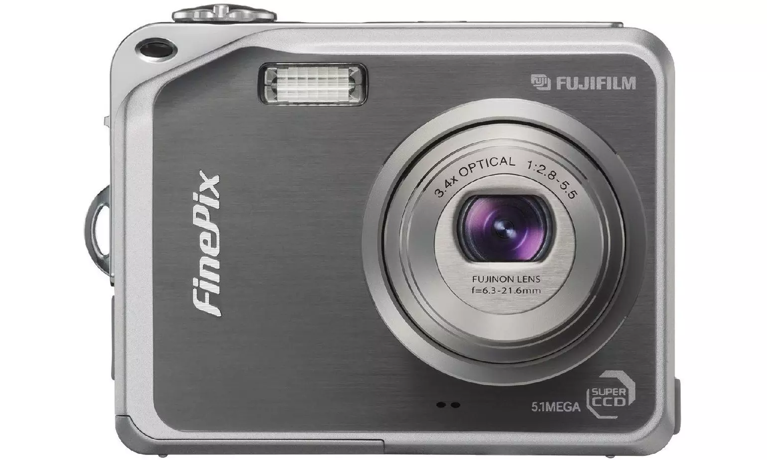 Fujifilm Finepix V10 5.1MP Digital Camera with 3.4x Optical Zoom Gun Metal Grey - Primary Image