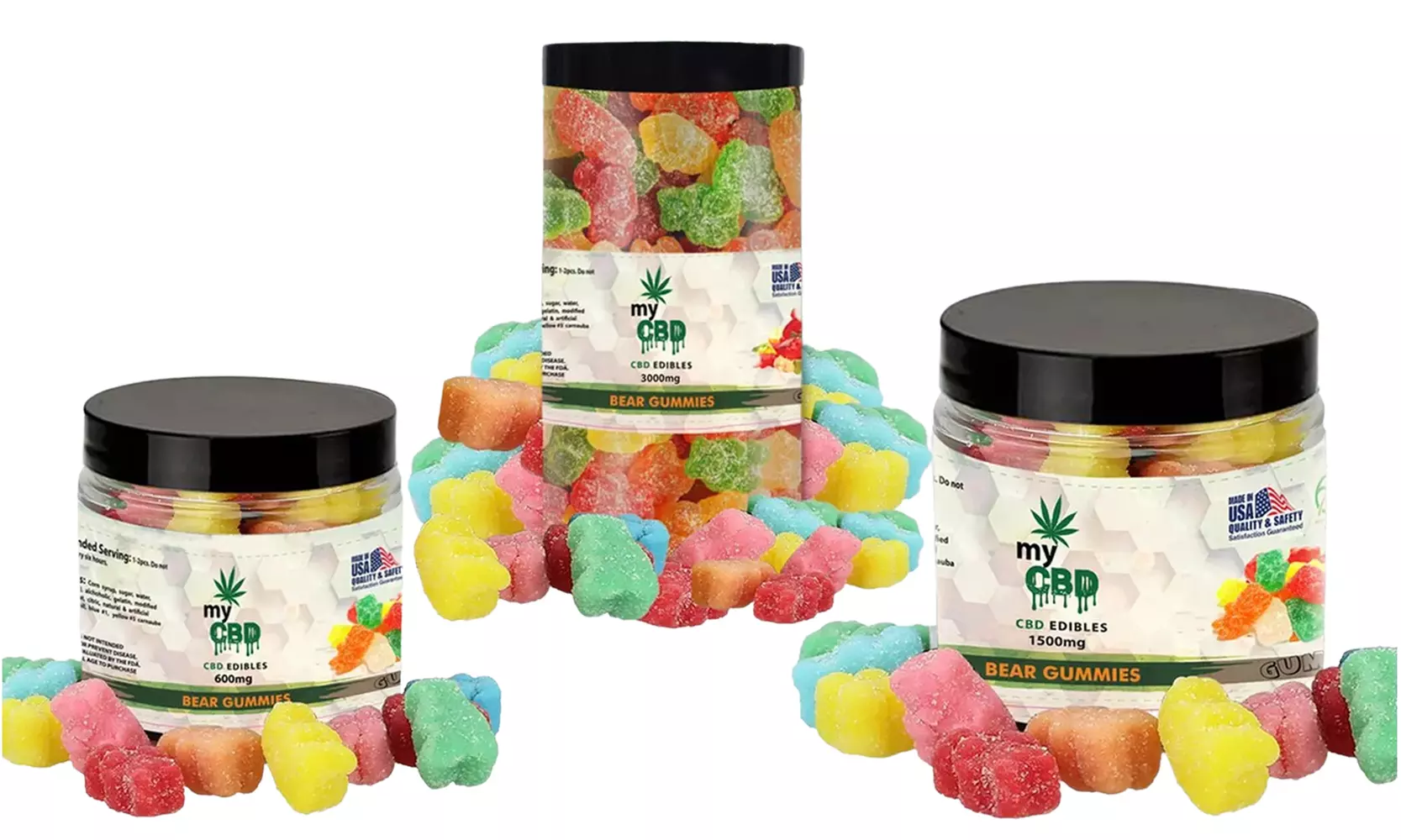 CBD Bear Gummies From myCBD (600mg, 1500mg or 3000mg) - Primary Image