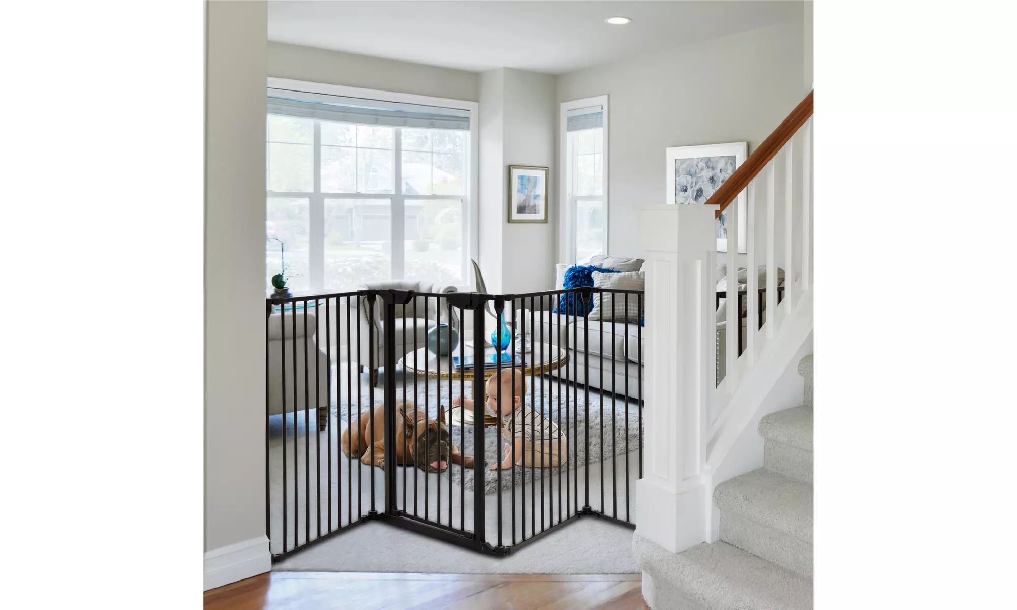 Multifunction 8 Panel Metal Gate Baby Pet Fence Safe Playpen