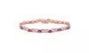 18K Rose Gold Plated Ruby and Diamond Accent Bracelet-KK13NV0039-CRU