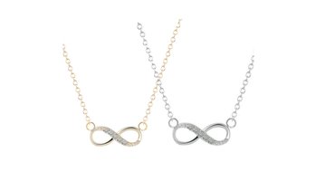 Stainless Steel Infinity Love Charm Women's Fashion Jewelry  Necklace Gift