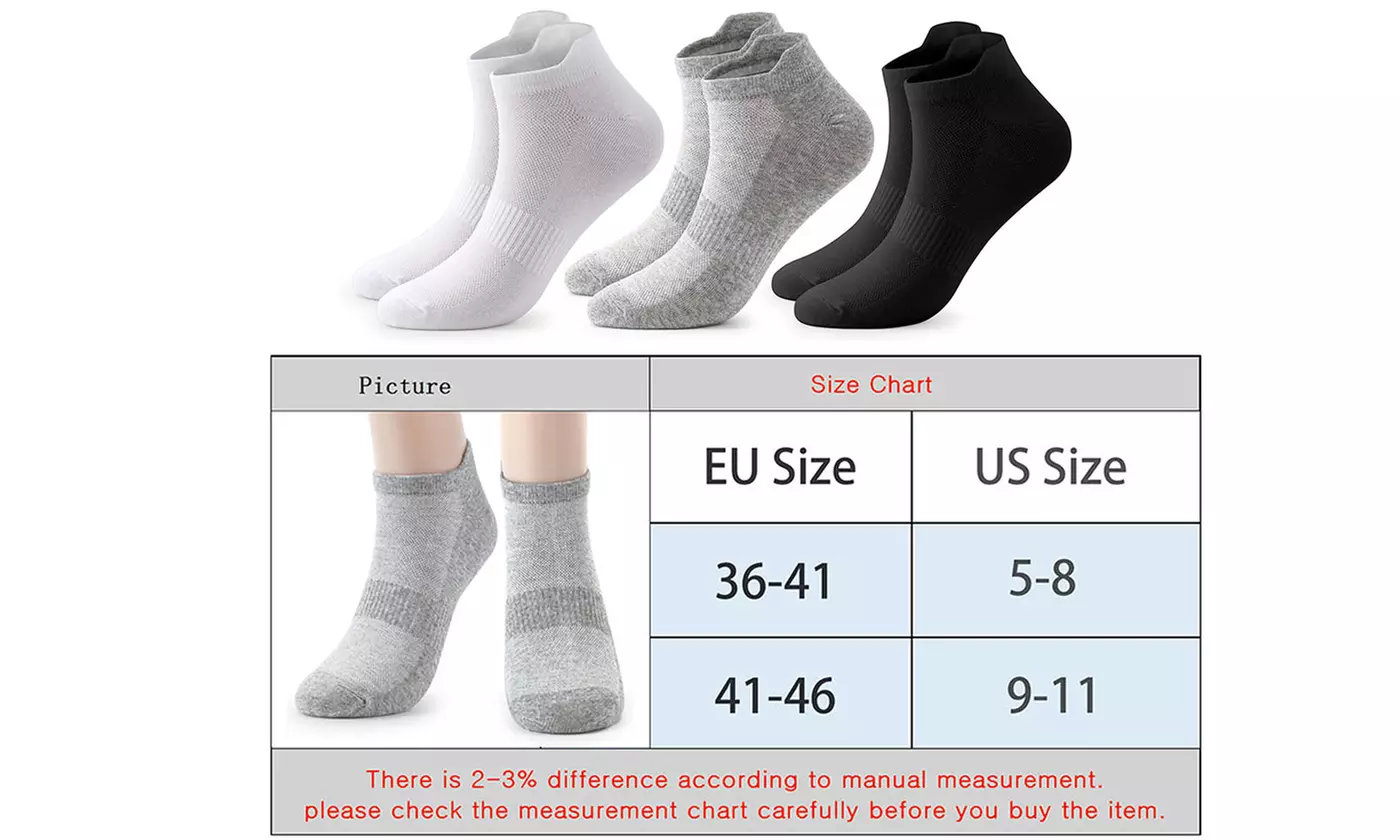 5 Pairs Womens Elastic Ankle Socks Athletic Cotton Low Cut Sport Socks With Tab