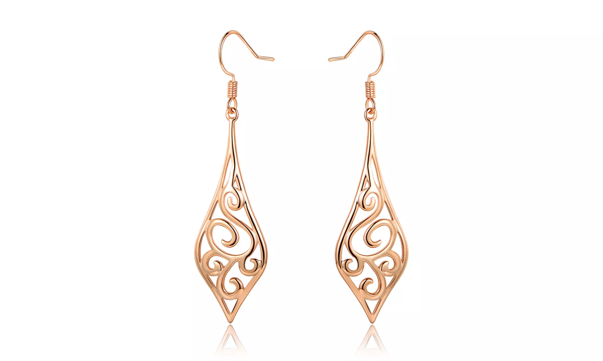 18-k Rose Gold Celtic Knot Dangling Earrings 