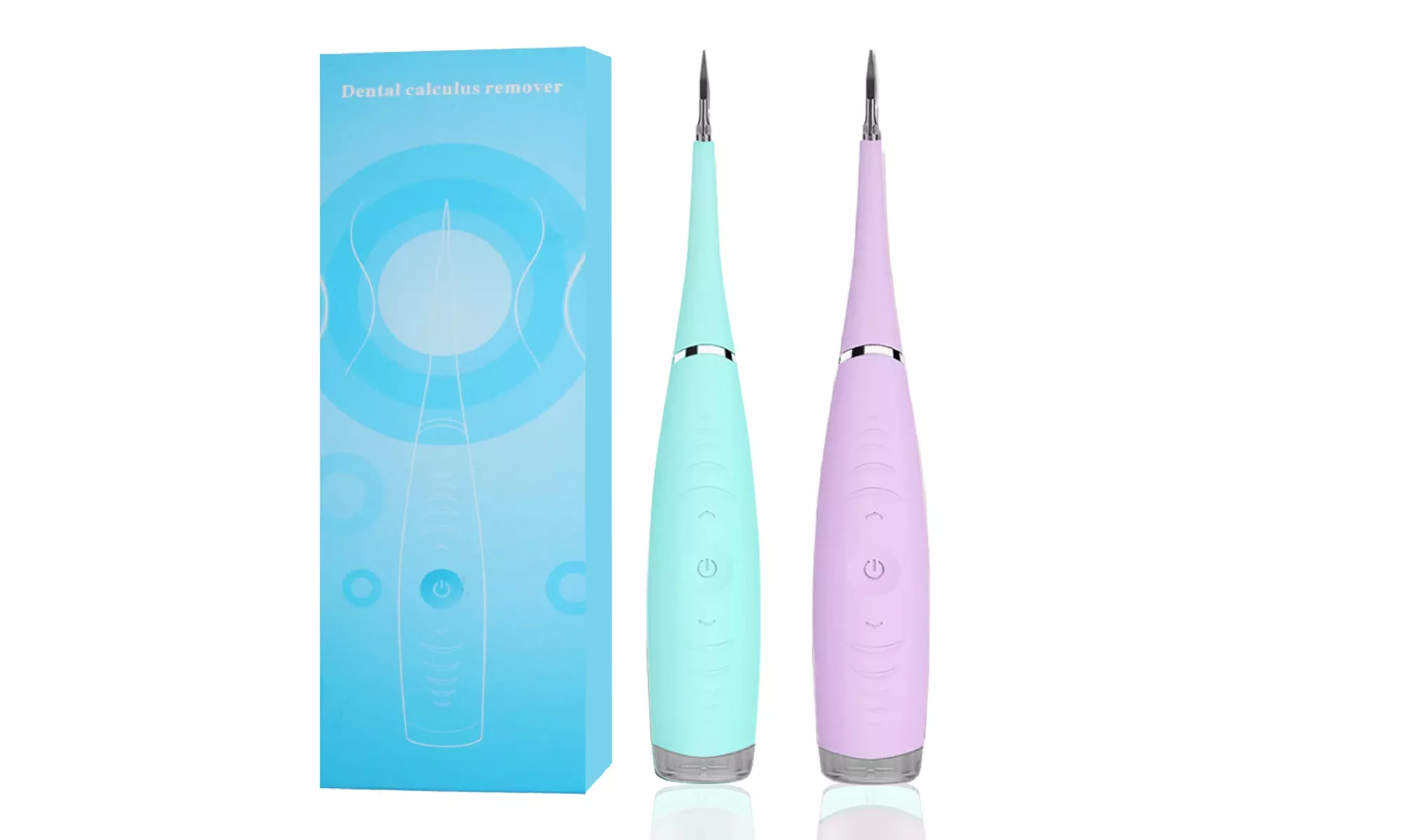 2Pcs Men Women Sonic Electric Sonic Dental Scaler Set for Christmas Gifts