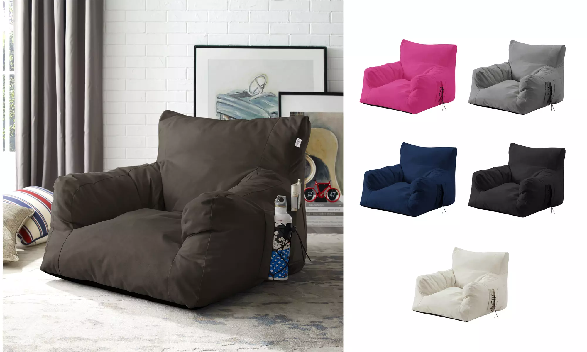 Loungie Comfy Memory Foam Chair, Lounger, Bean Bag, Indoor and Outdoor - Primary Image