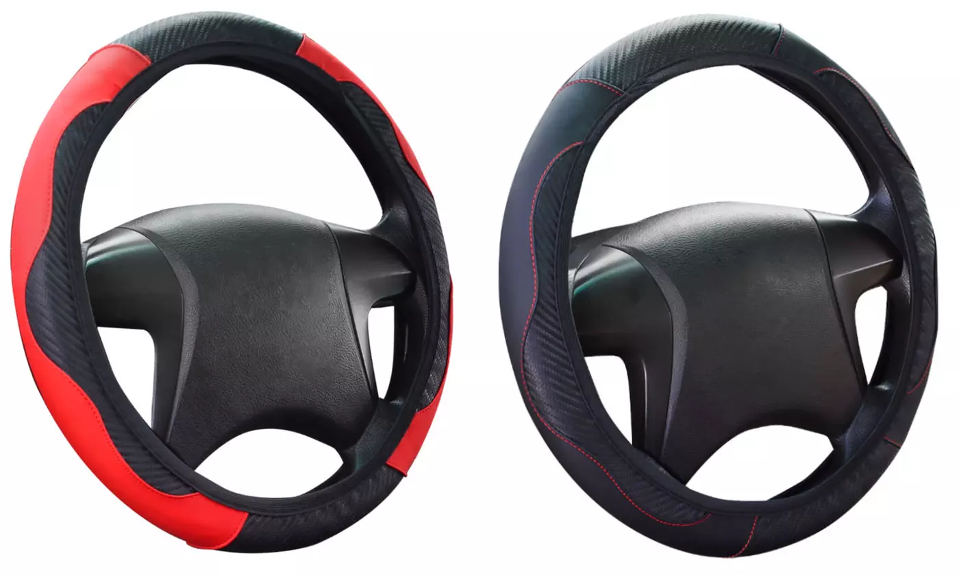 Universal 15 inch Microfiber Leather Auto Car Steering Wheel Cover