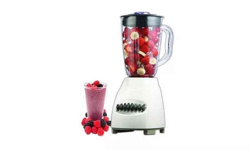 Cookinex ED-160 12 Speed Blender with Glass Jar& 44; White - Primary Image
