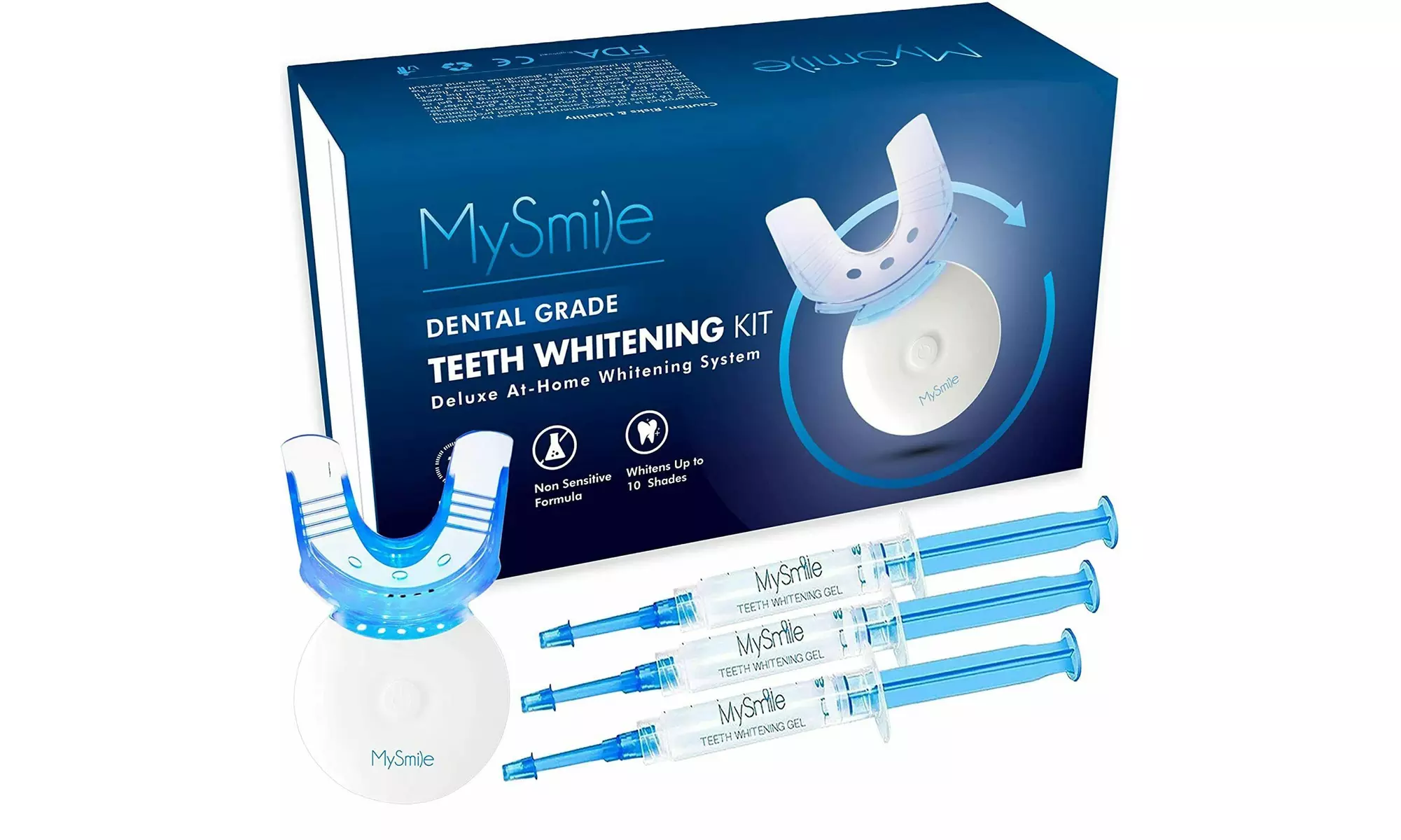 MySmile Teeth Whitening Kit with LED Light 22%CP 3pc Teeth Whitening Gels Tray - Primary Image