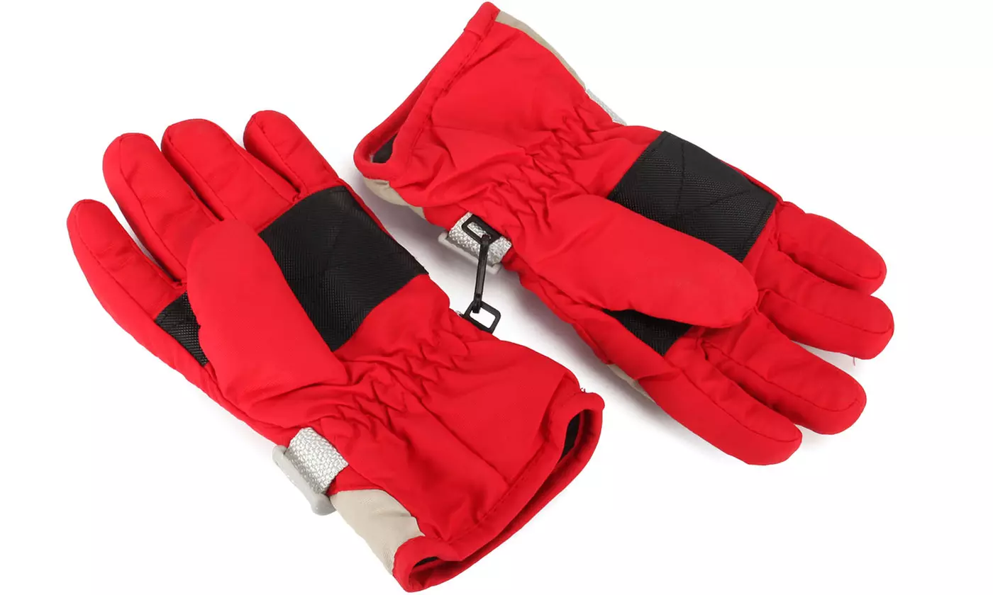 Waterproof Ski Snowboard Gloves Outdoor Sports Warm Mitten For Kids Boys Girls