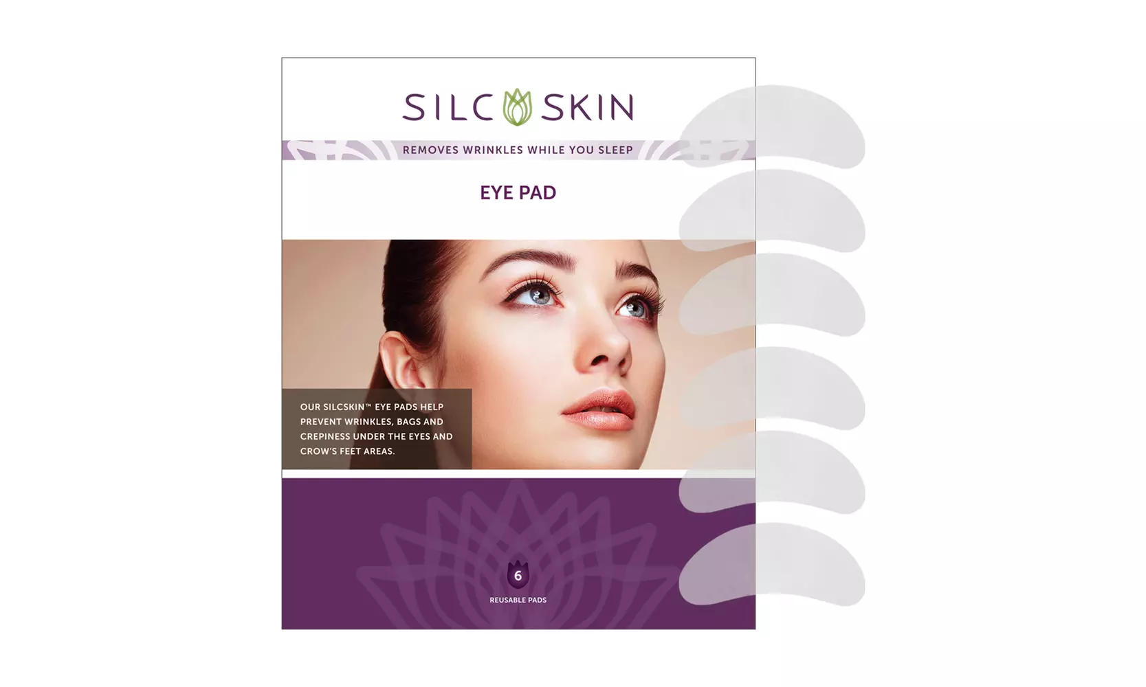 SilcSkin Eye Pads to Smooth away Crow's feet and Bags (15 uses each) - Primary Image