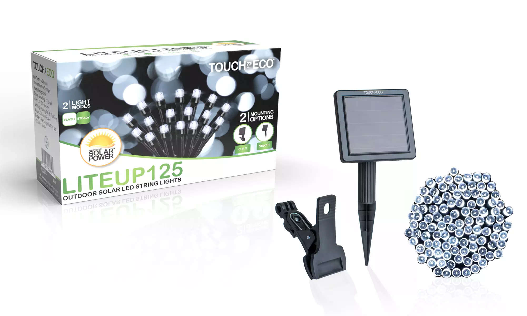 125LED Solar Powered String Lights. Multiple Colors & Quantities Available. 