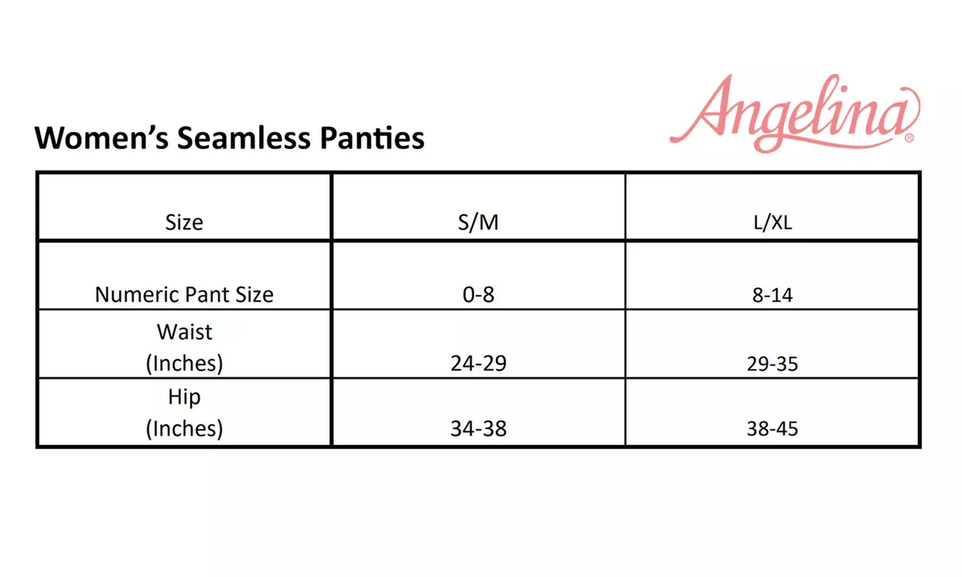 Angelina Women's Seamless Cotton High-Waist Light-Control Panties (6-Pack)