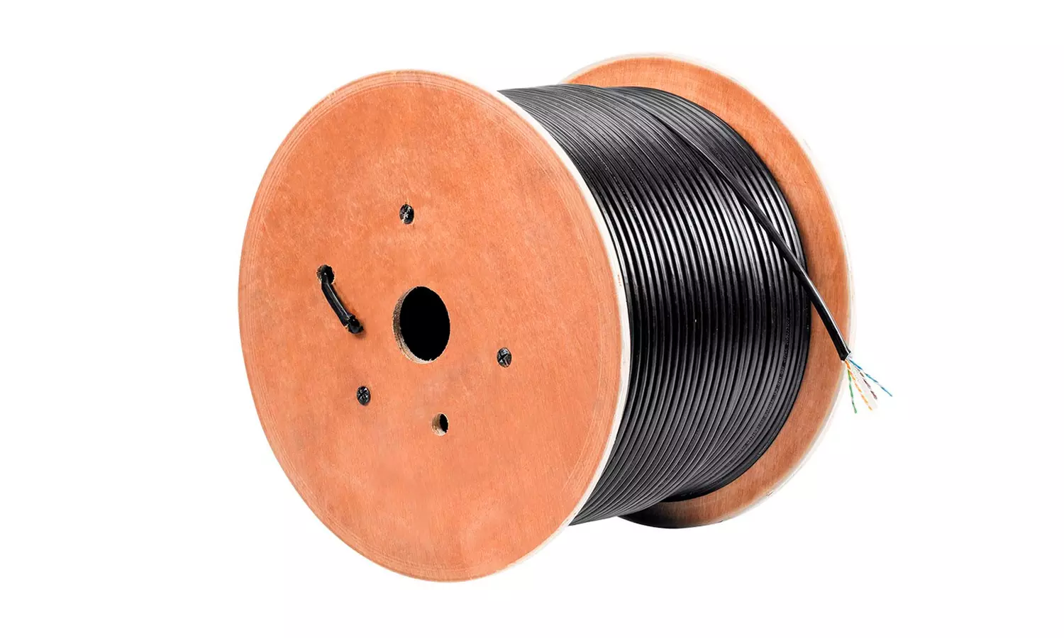 Monoprice Cat6 Ethernet Bulk Cable Stranded, 550Mhz, Outdoor, 23AWG 1000ft Black - Primary Image