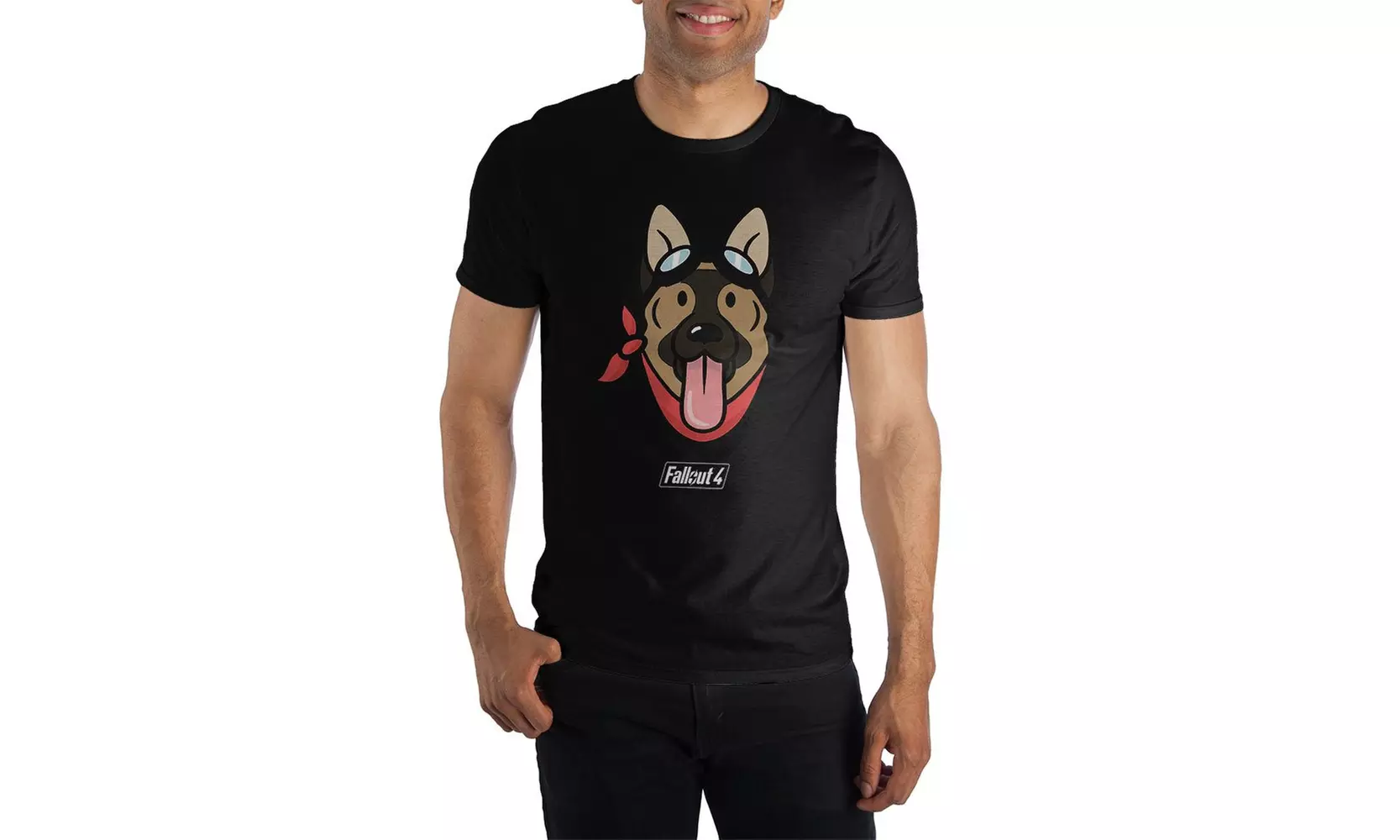 Bioworld Fallout 4 Dogmeat Men's Black T-Shirt Tee Shirt - Primary Image