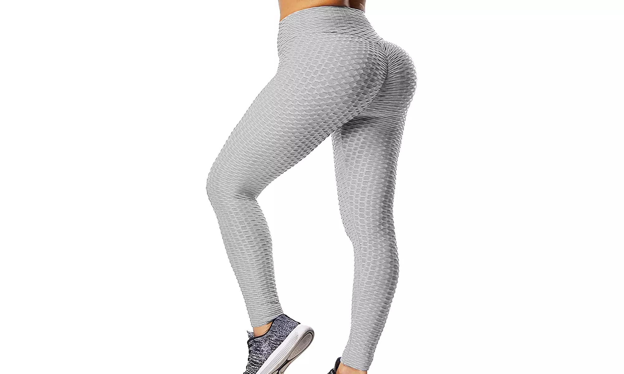 Yoga Pants Tights Women High Waisted Ruched Butt Lift Textured Scrunch Leggings - Image 5