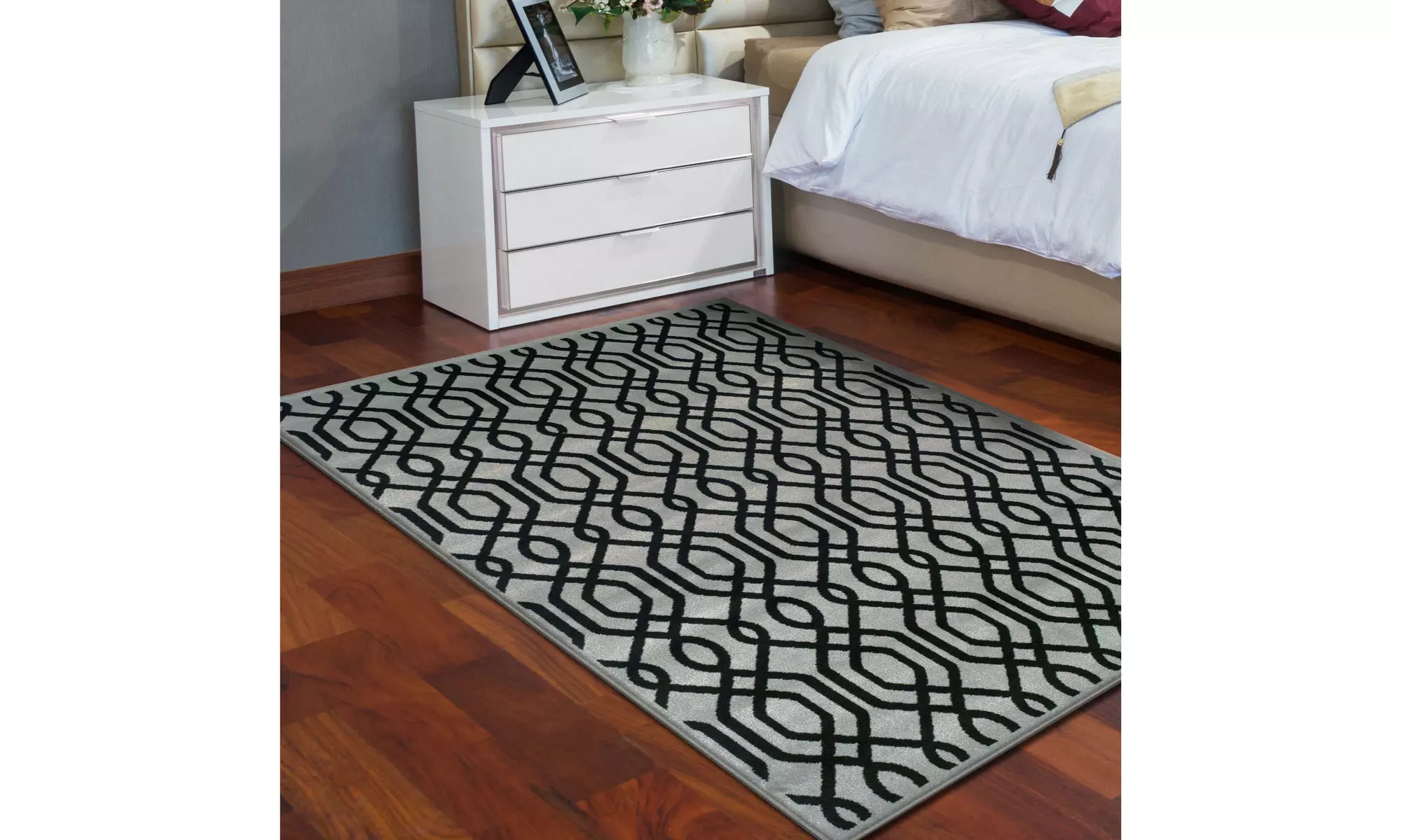 Superior Geometric Floor Carpet Jute Backing Indoor Large Area Rugs / Runner Rug - Second Medium