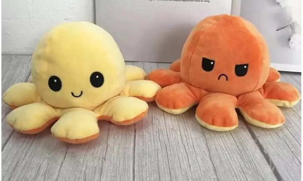 Pack of 2 reversible octopus-shaped soft toys - Second Medium