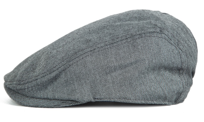 herringbone newsboy hat