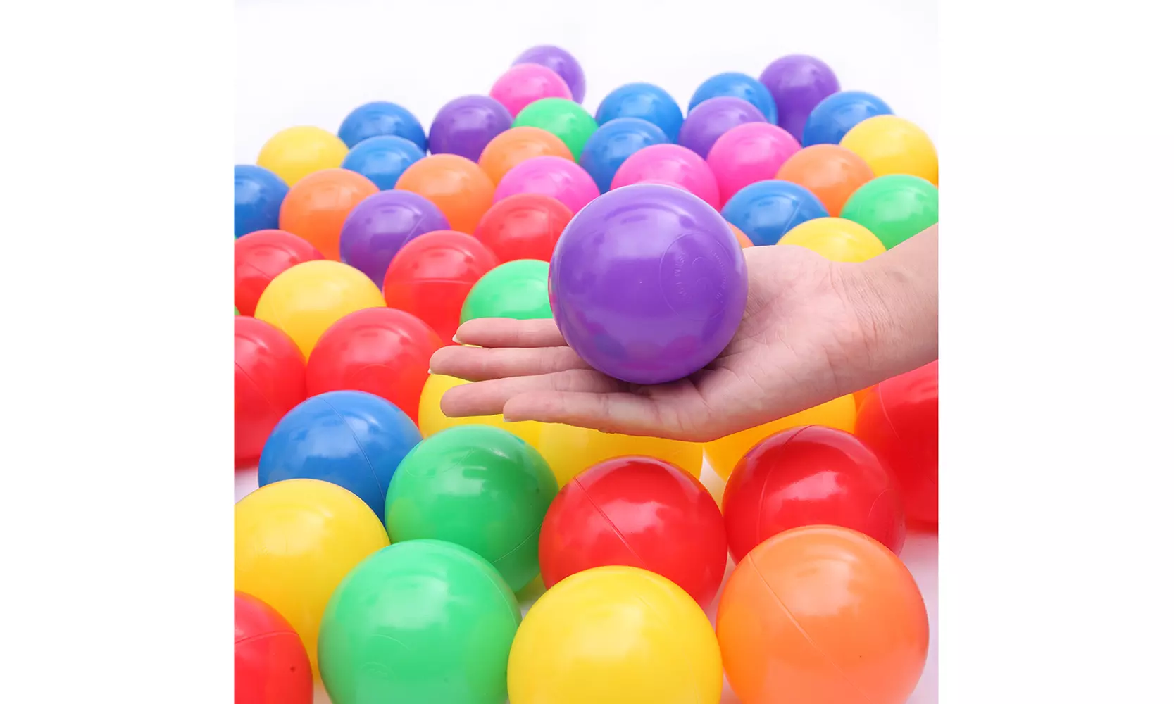 100pcs 8cm Colorful Fun Soft Plastic Ocean Ball Swim Pit Toy Baby Kids Toy - Second Medium