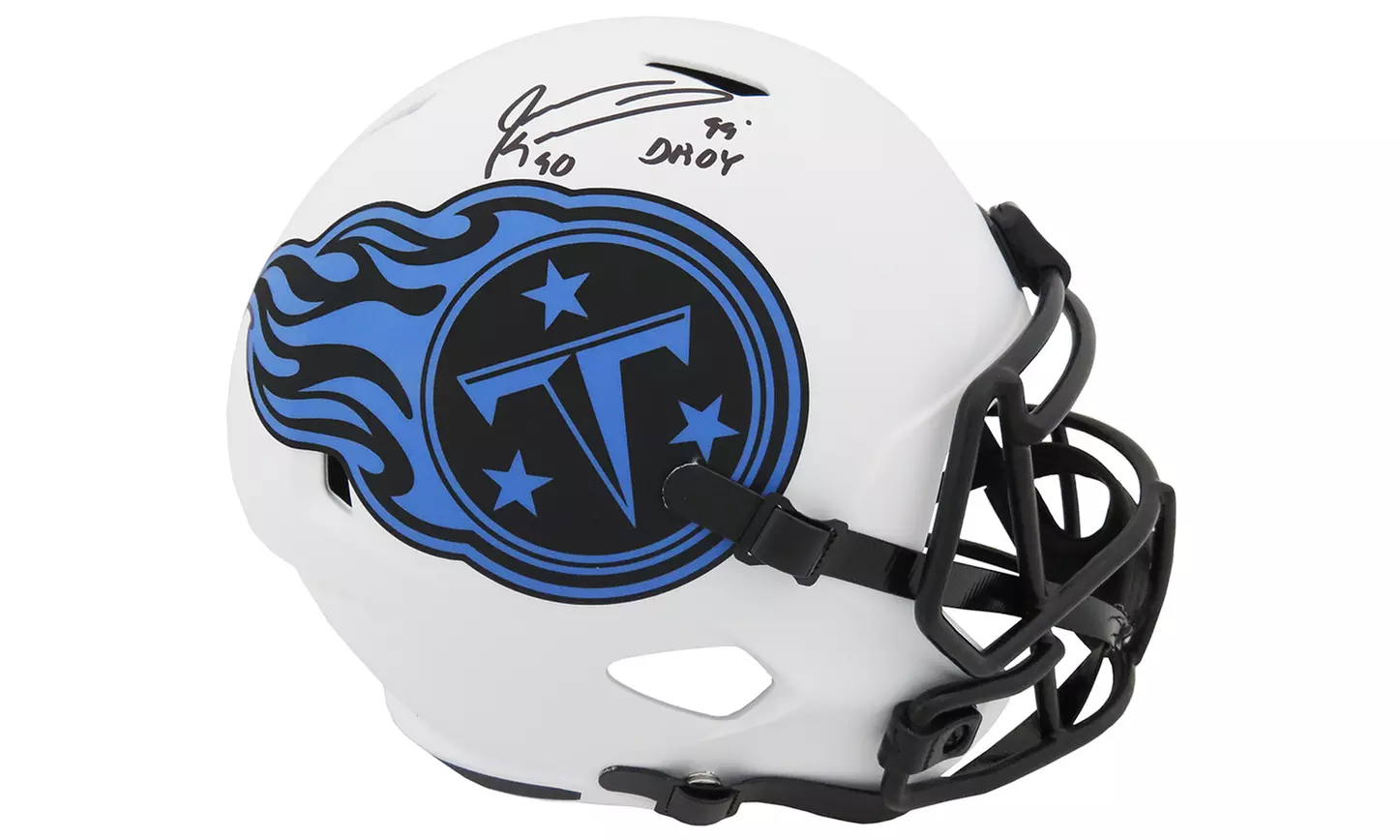 Jevon Kearse Signed Titans Lunar Riddell Full Size Speed Replica Helmet w/99 ROY - Primary Image
