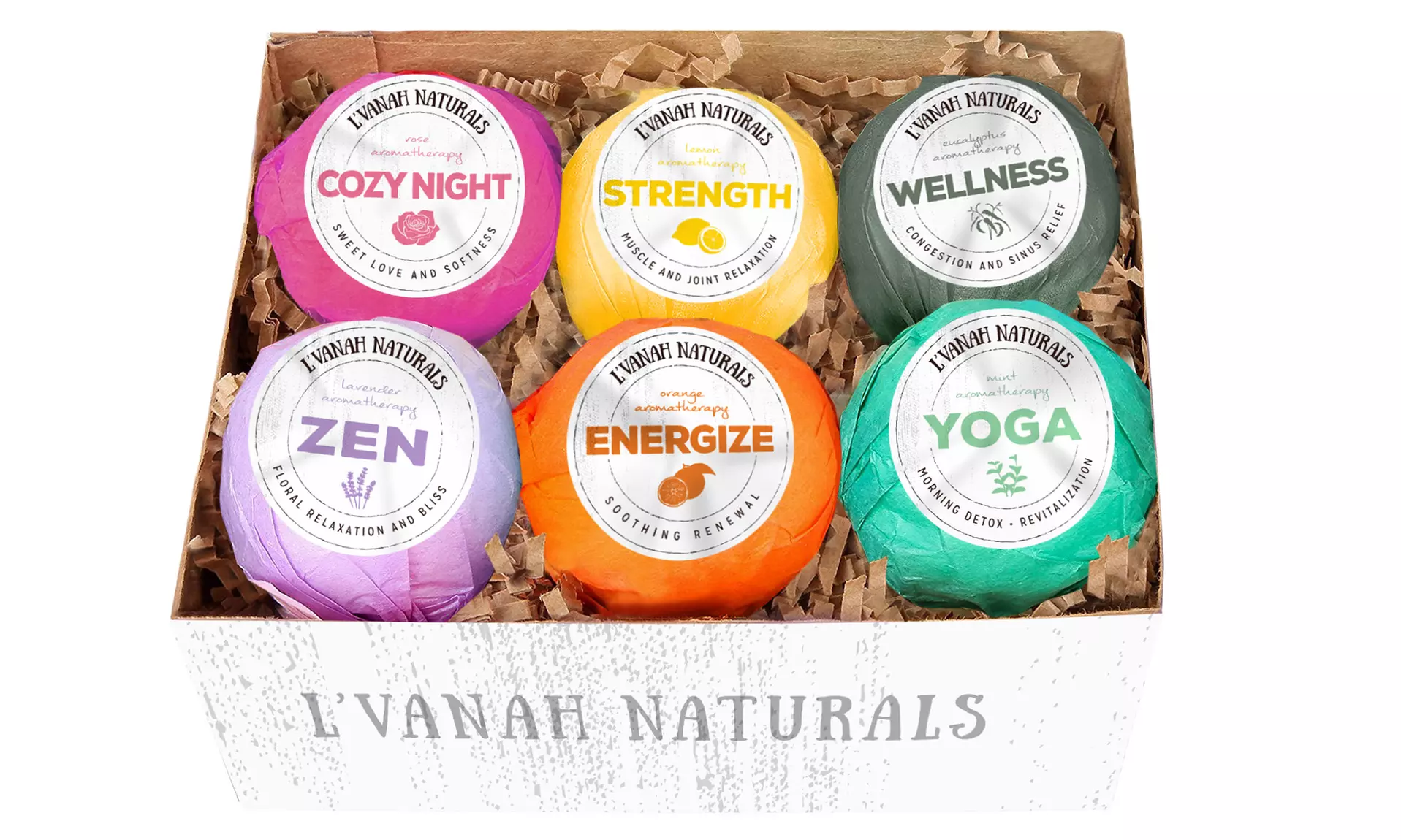 Luxurious Spa Aromatherapy Essential Oil Hydrating Bath Bombs - 6 Pack