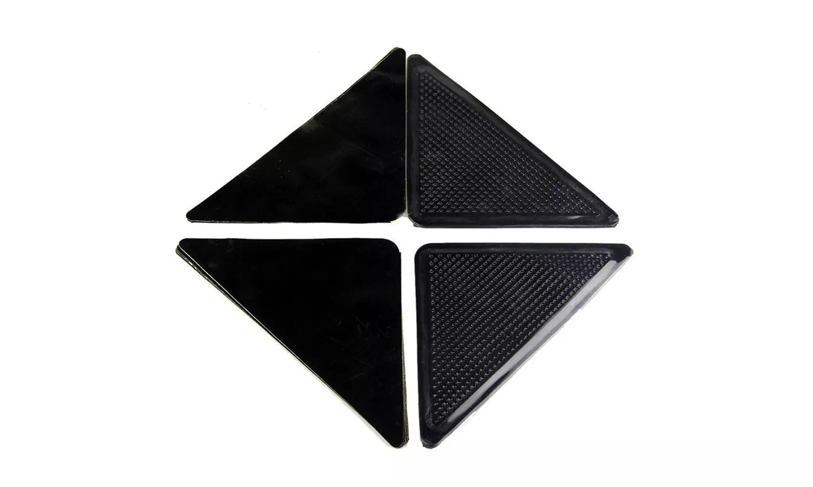 4 Pack Rug Grippers Stopper Anti Slip Rubber Corner Mat Washable Carpets Pad - Primary Image