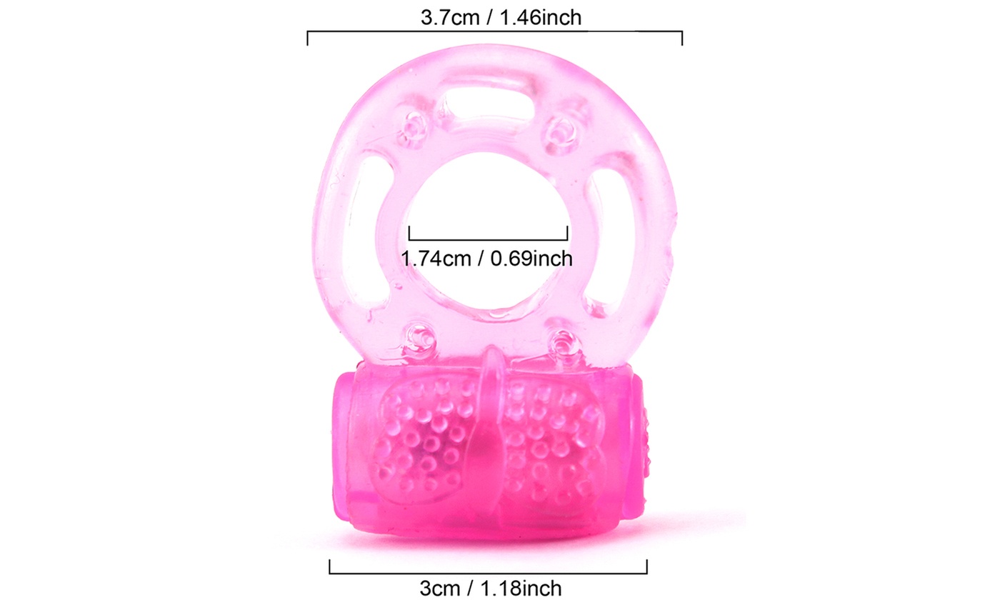 Vibrating Penis Ring Clit Simulator Lover Couple Sex Toys