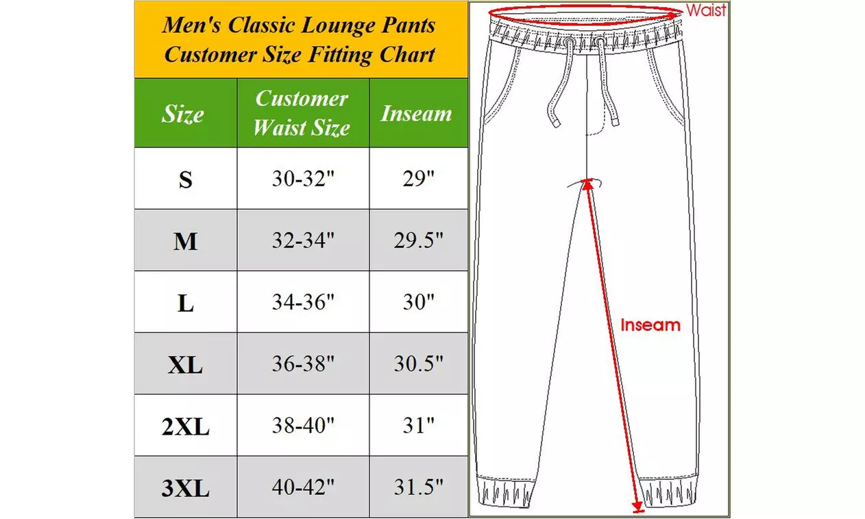 3-Pack Men's Classic Ultra Lightweight Lounge Pants (Sizes, S-3XL)