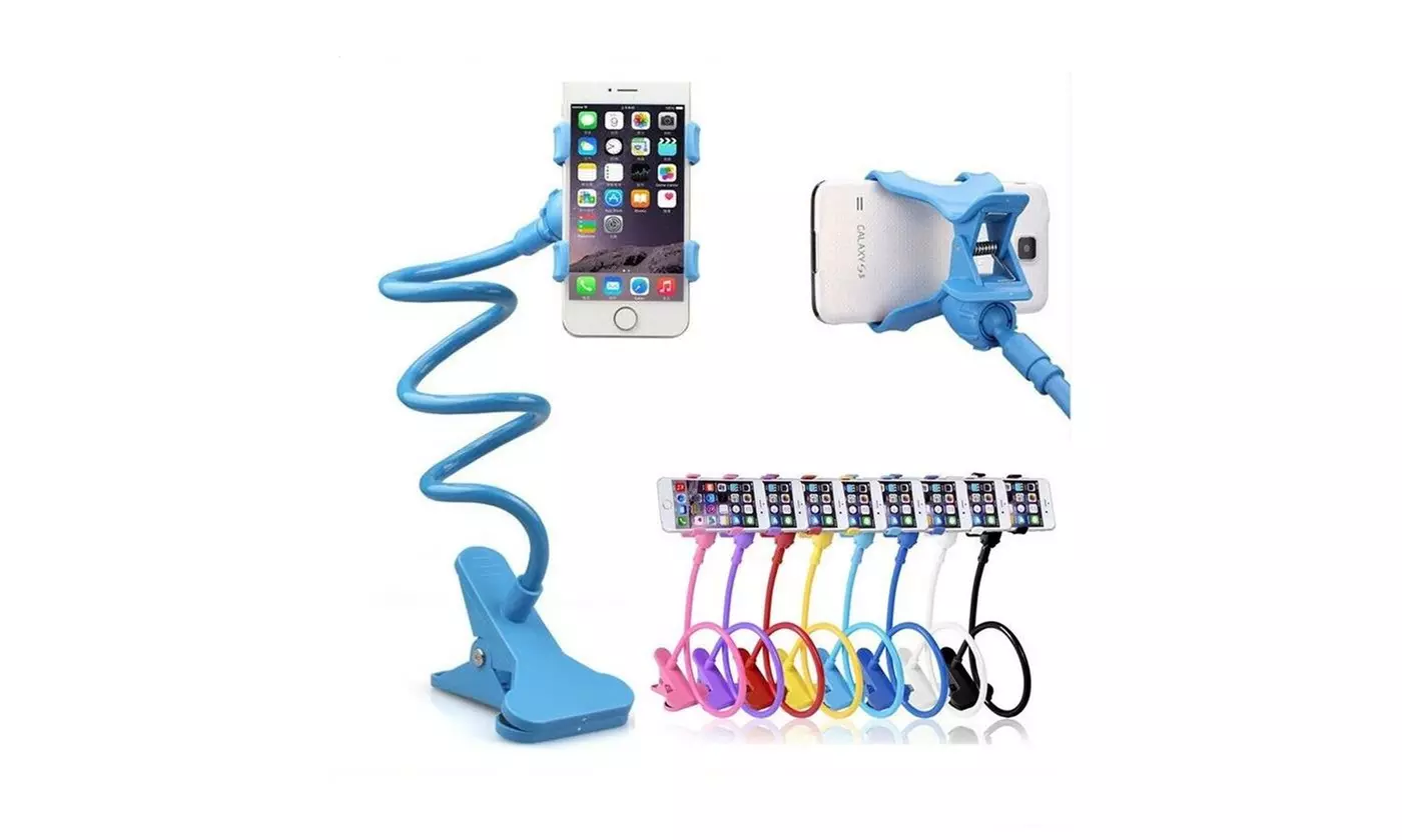 Flexible 360 Clip Mobile Cell Phone Holder Lazy Bed Desk Car Bracket Mount Stand - Primary Image