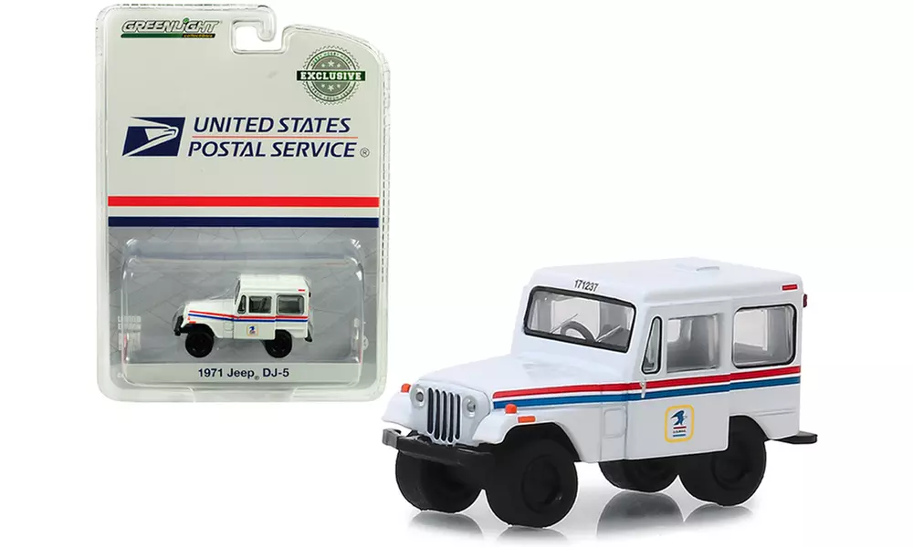 1971 Jeep DJ-5 "United States Postal Service" (USPS) White Hobby Exclusive Car - Primary Image