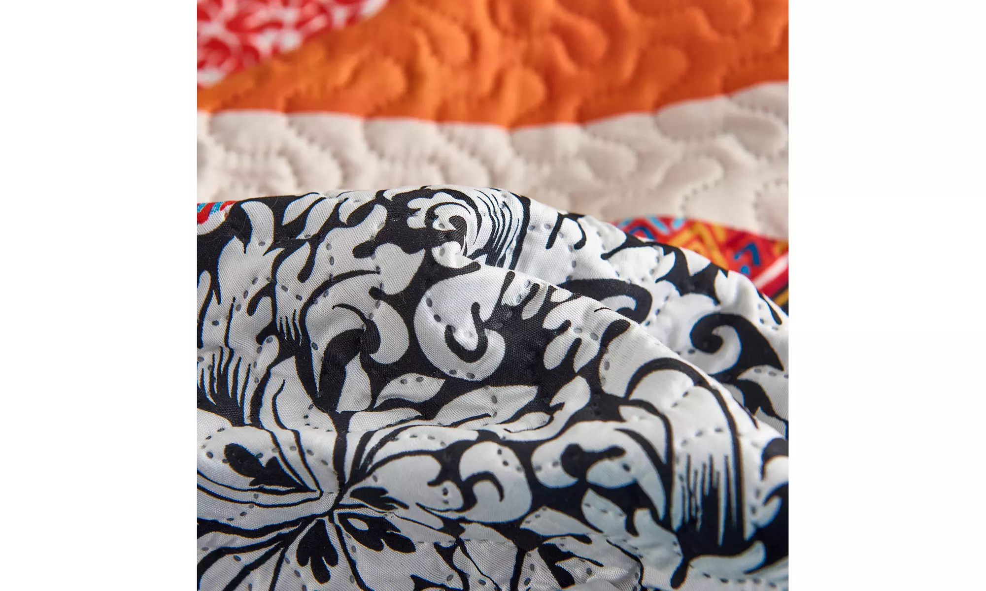 JML 3-Piece Reversible Quilt Set,Home Collection Printed Bedspread With 2 Shams