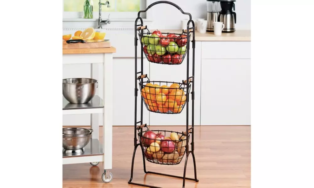 Mikasa 3-Tier Metal Market Basket - Primary Image