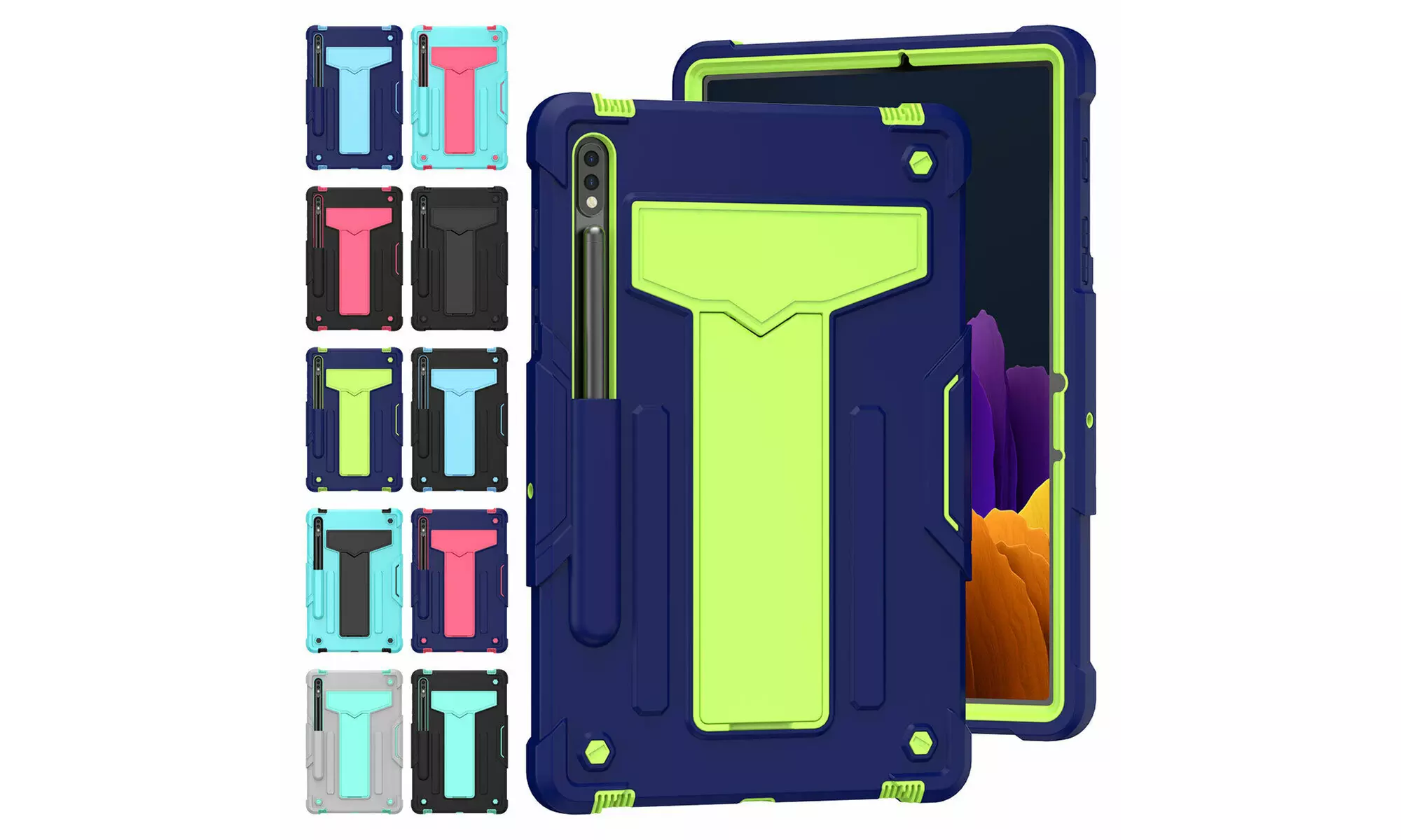 Samsung Galaxy Tab S8 Plus / Tab S7 FE / Tab S7 Plus 12.4 Inch Case Stand Cover - Primary Image