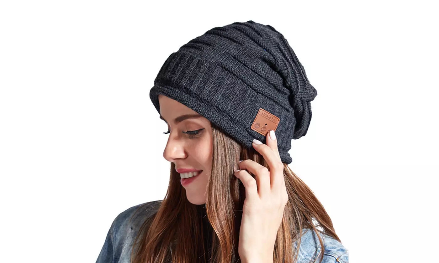 Bluetooth Beanie for Men Hat Women Men Christmas Gifts Stocking Stuffers Adults - Second Medium