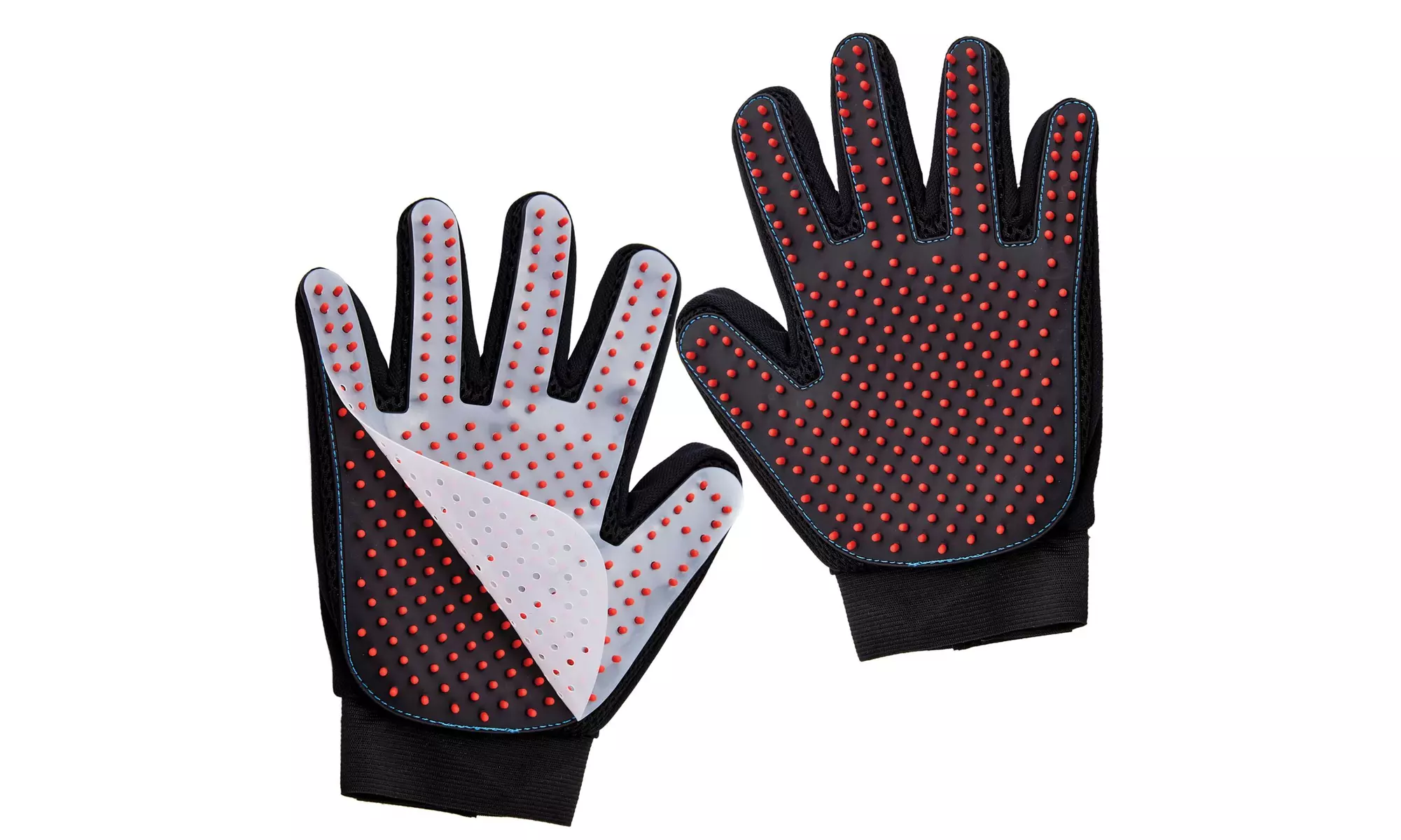 Silicone Pet Grooming Glove  Premium Five Finger Deshedding Brush - Primary Image