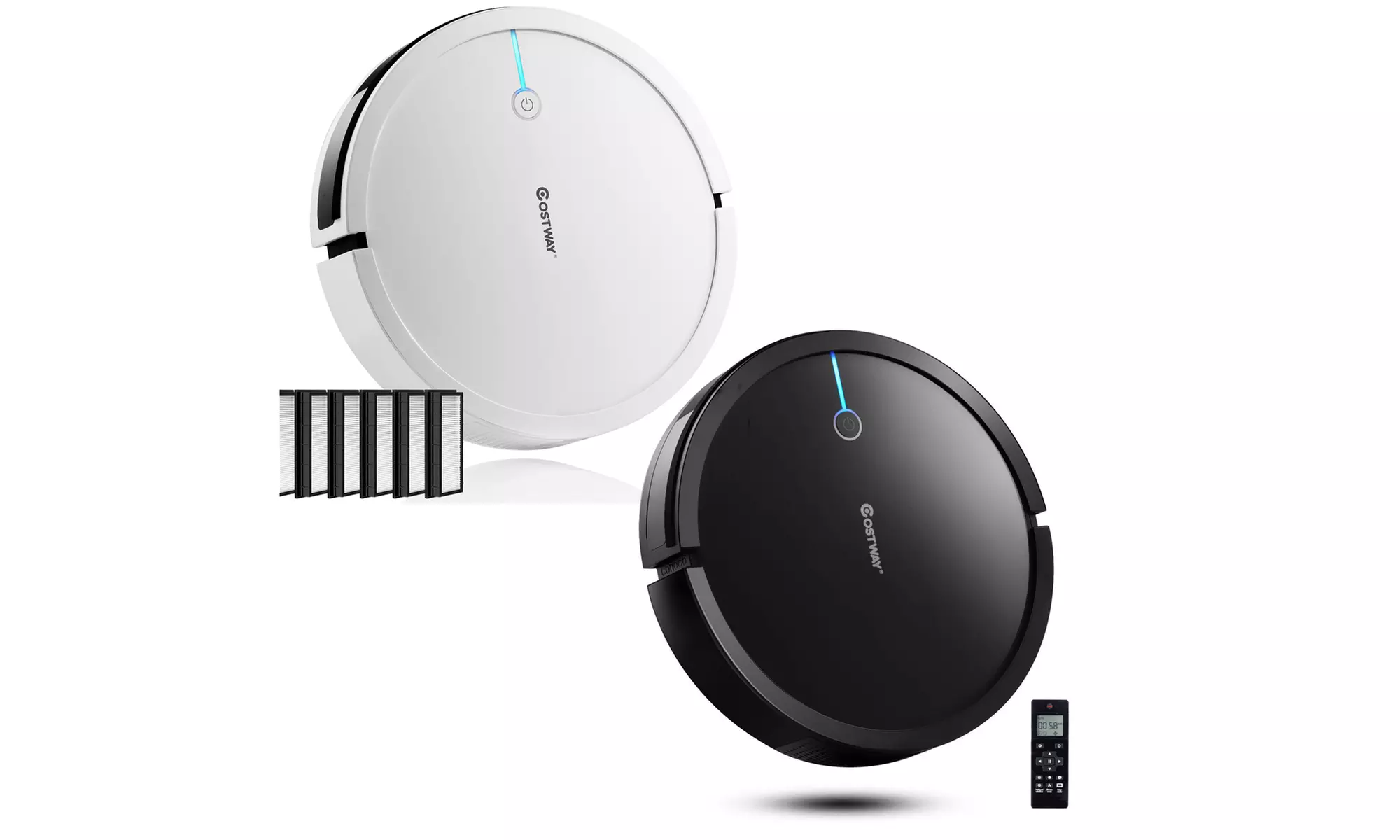 Costway Robot Vacuum Cleaner 2000Pa Strong Suction Filter Auto Self-Charging - Primary Image