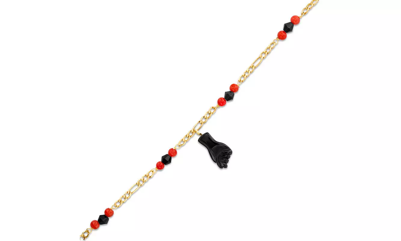  Azabache Bracelet 14K Gold Filled 5.5 - Second Medium
