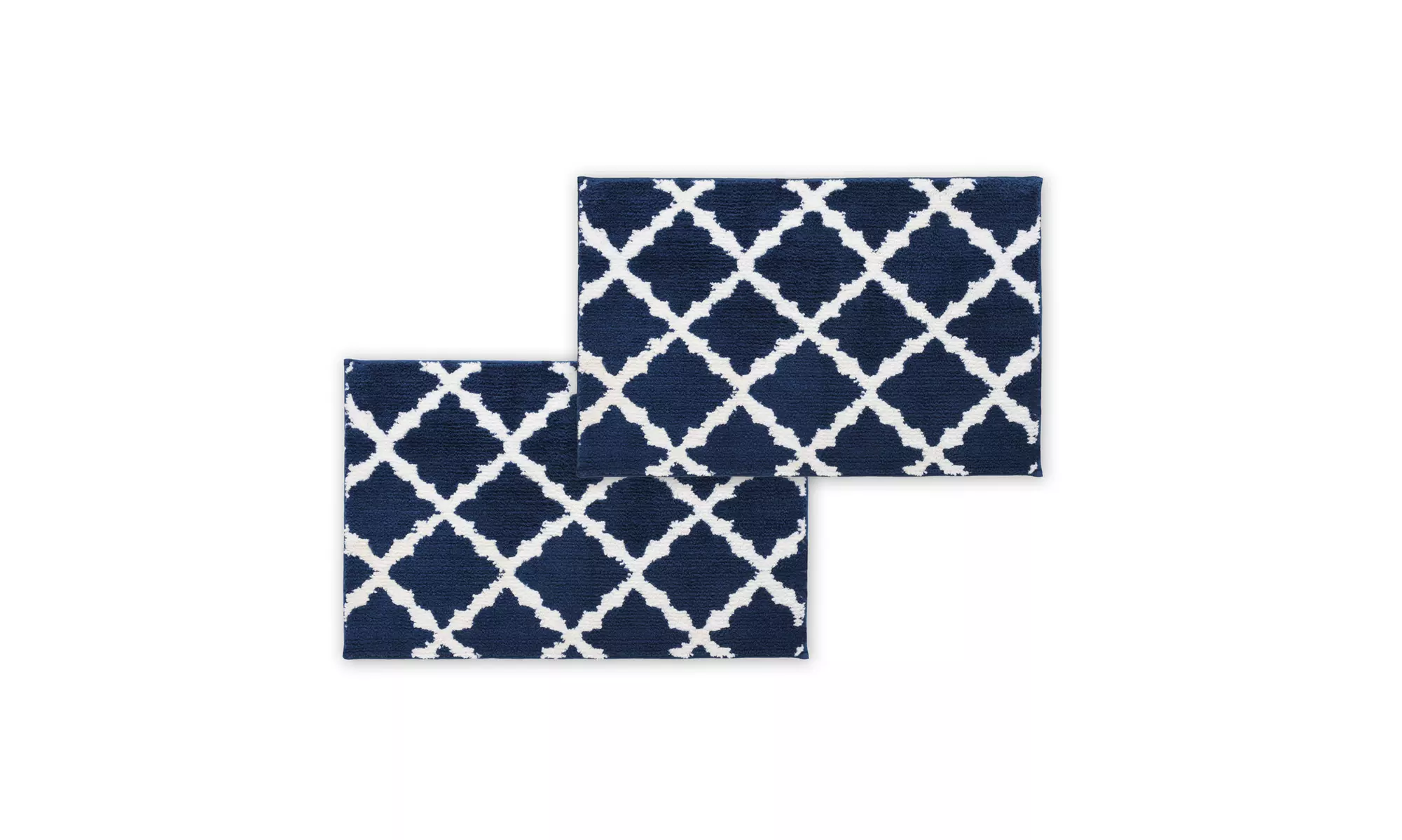 Bibb Home 1-2 Pack Trellis Micro Shag Bath Rugs