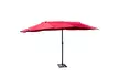 Costway 15' Outdoor Umbrella Double-Sided Twin Patio Umbrella with Crank Wine - Second Medium