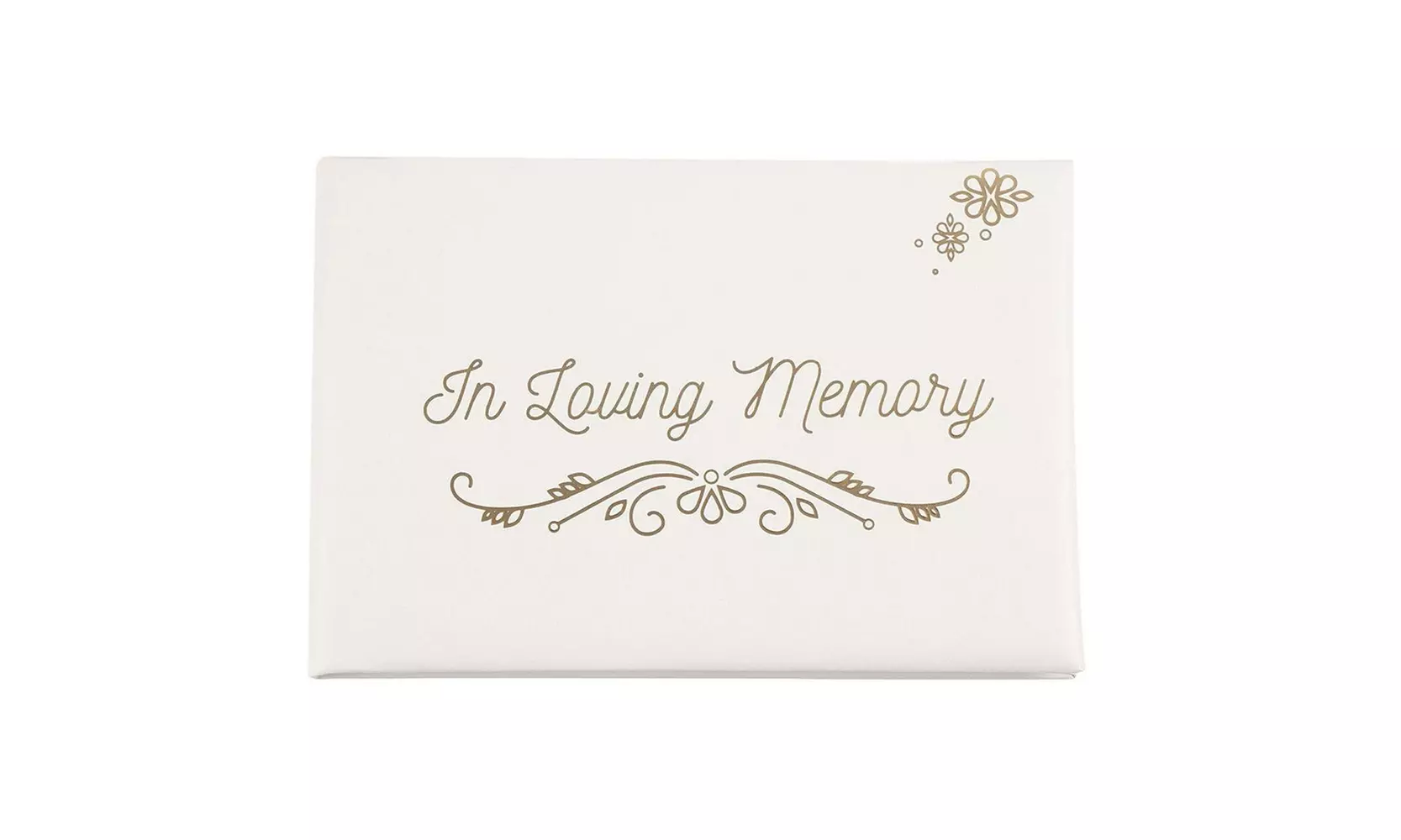 In Loving Memory Funeral Guest Book, Condolence Memorial Remembrance Book, White - Primary Image