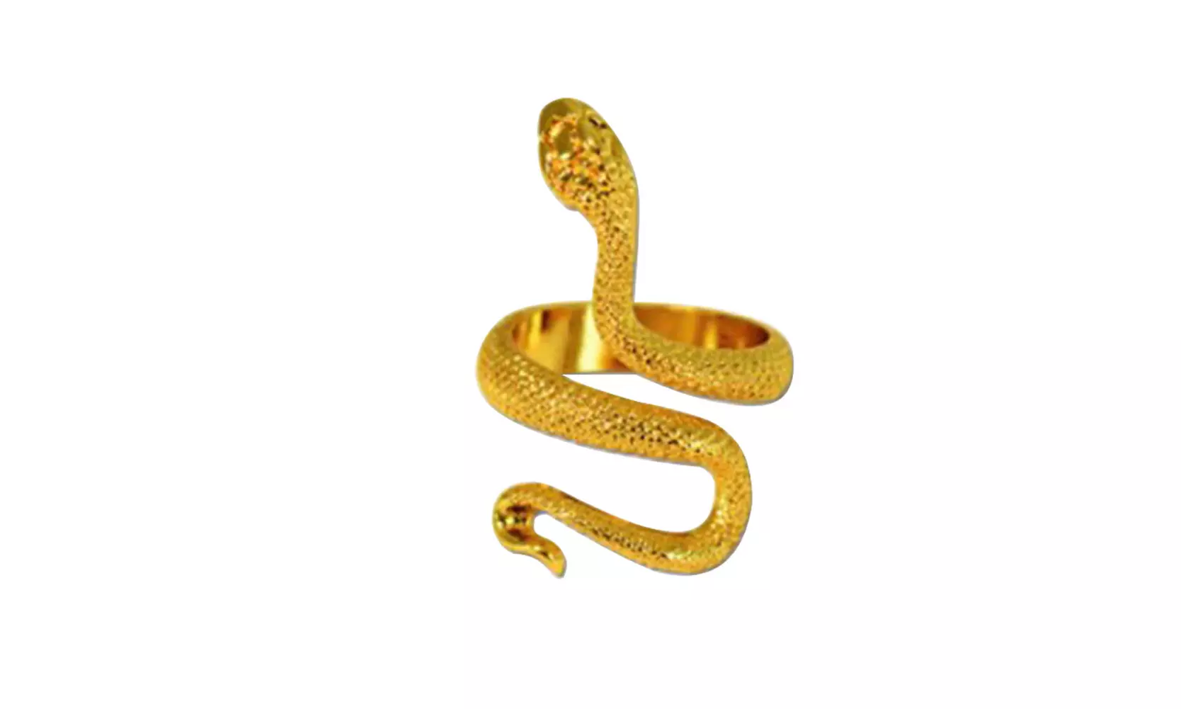 US 1-2 Stainless Steel Ring Snake Gothic Jewelry Retro Animal Adjustable Unisex