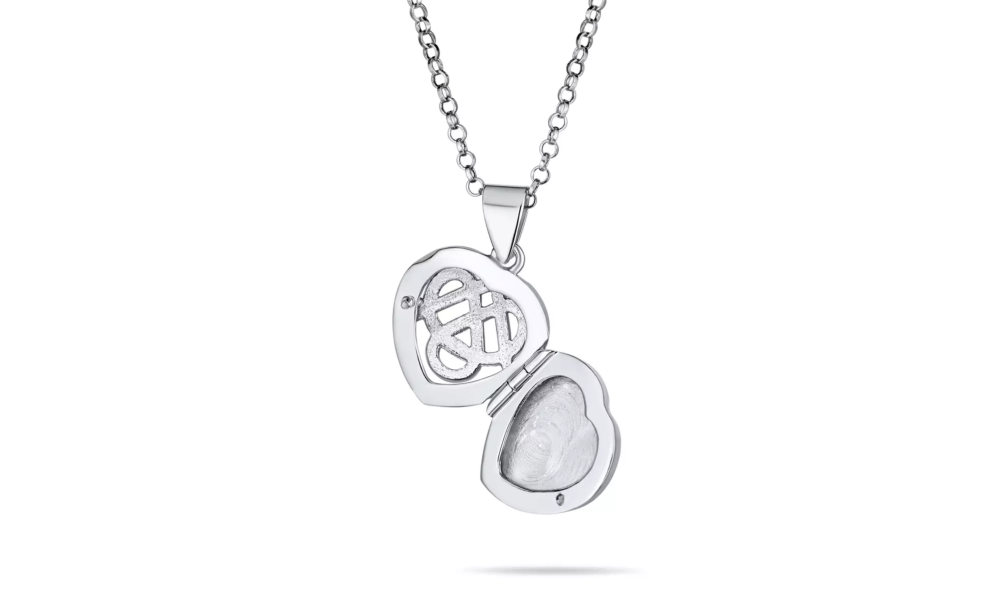 Small Heart Locket Diffuser Photo Holder 925 Silver Necklace Pendant - Second Medium